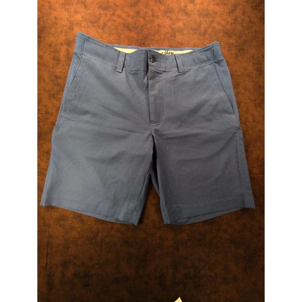 Callaway Mens Blue Geometric Performance Golf Shorts Flex Waist Size 34 SA4461